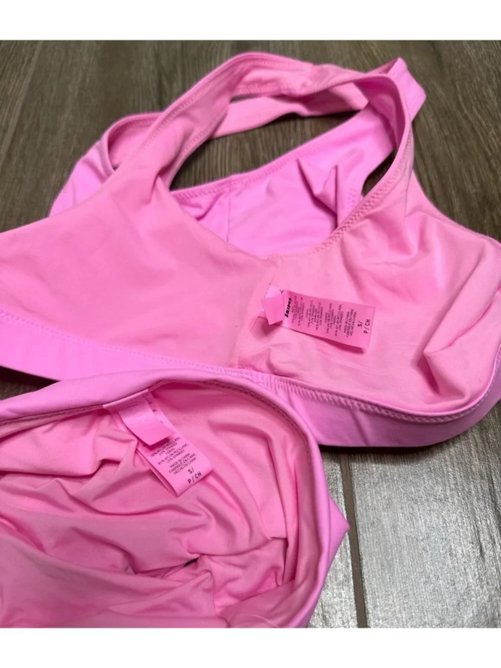 SKIMS Bubble Gum Bikini Set High Waist Bikini Size S